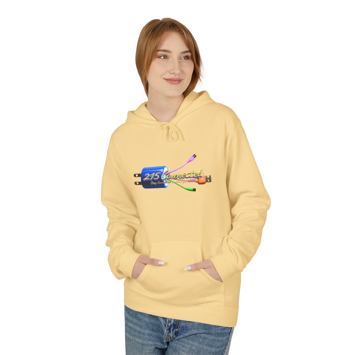 Midweight Fleece Hoodie – 215 Connected Logo Relaxed Fit