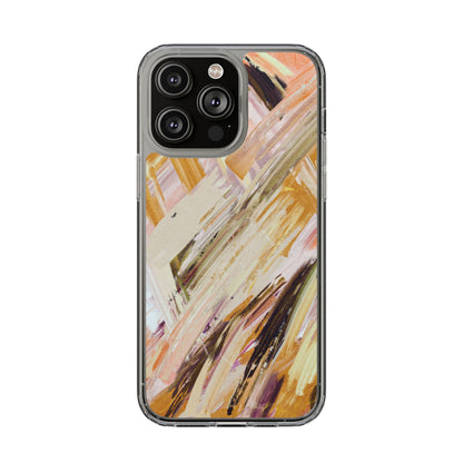 Clear Phone Case – Brush & Bronze