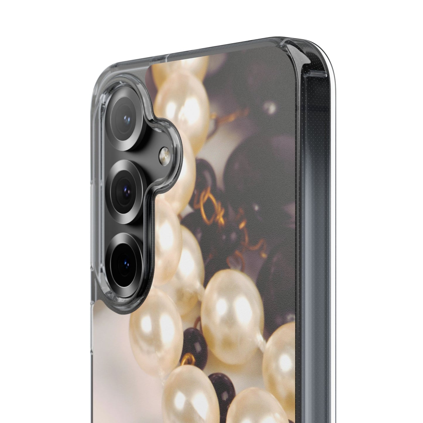 Clear Phone Case – Noir Pearl