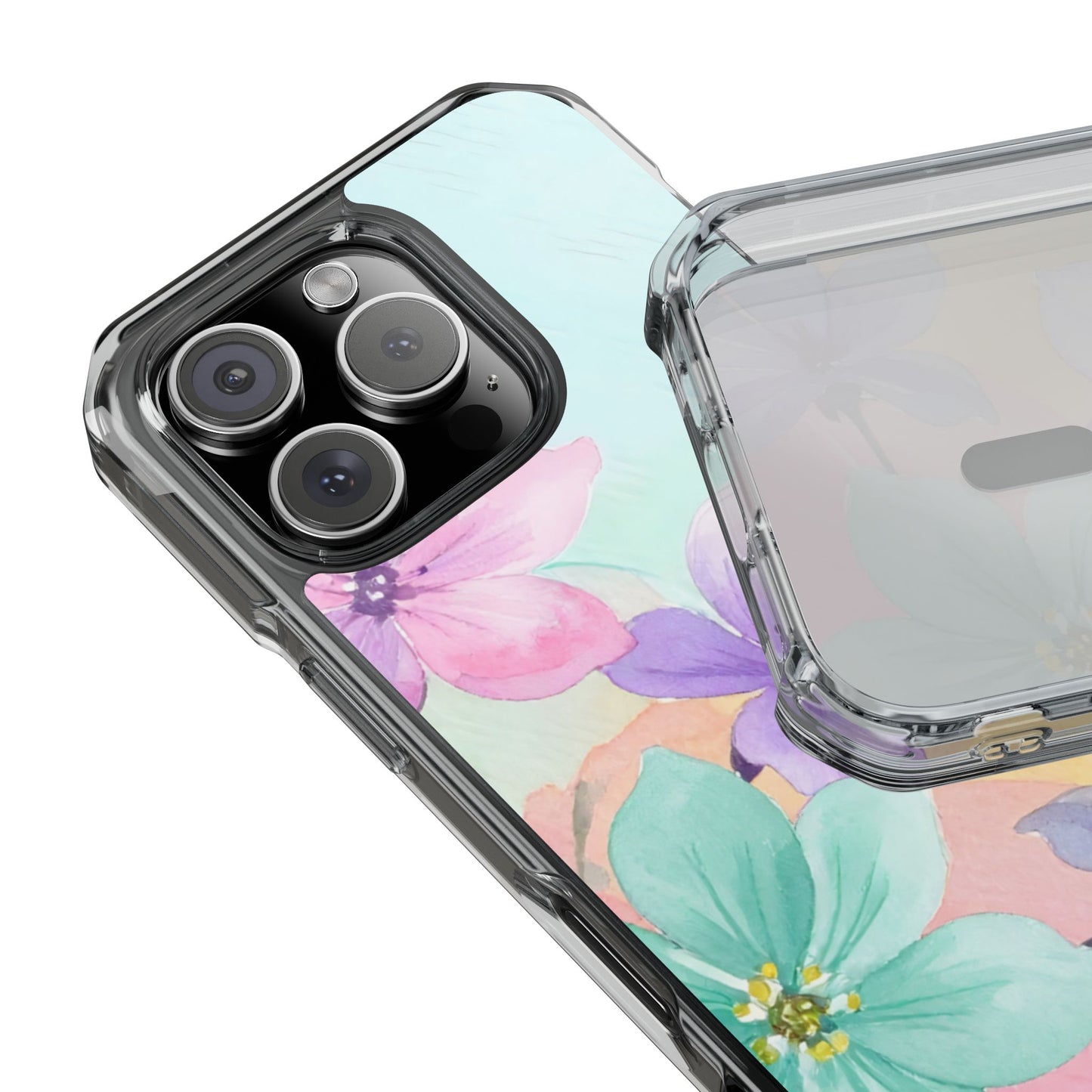 Clear Magnetic Phone Case – Water Petal