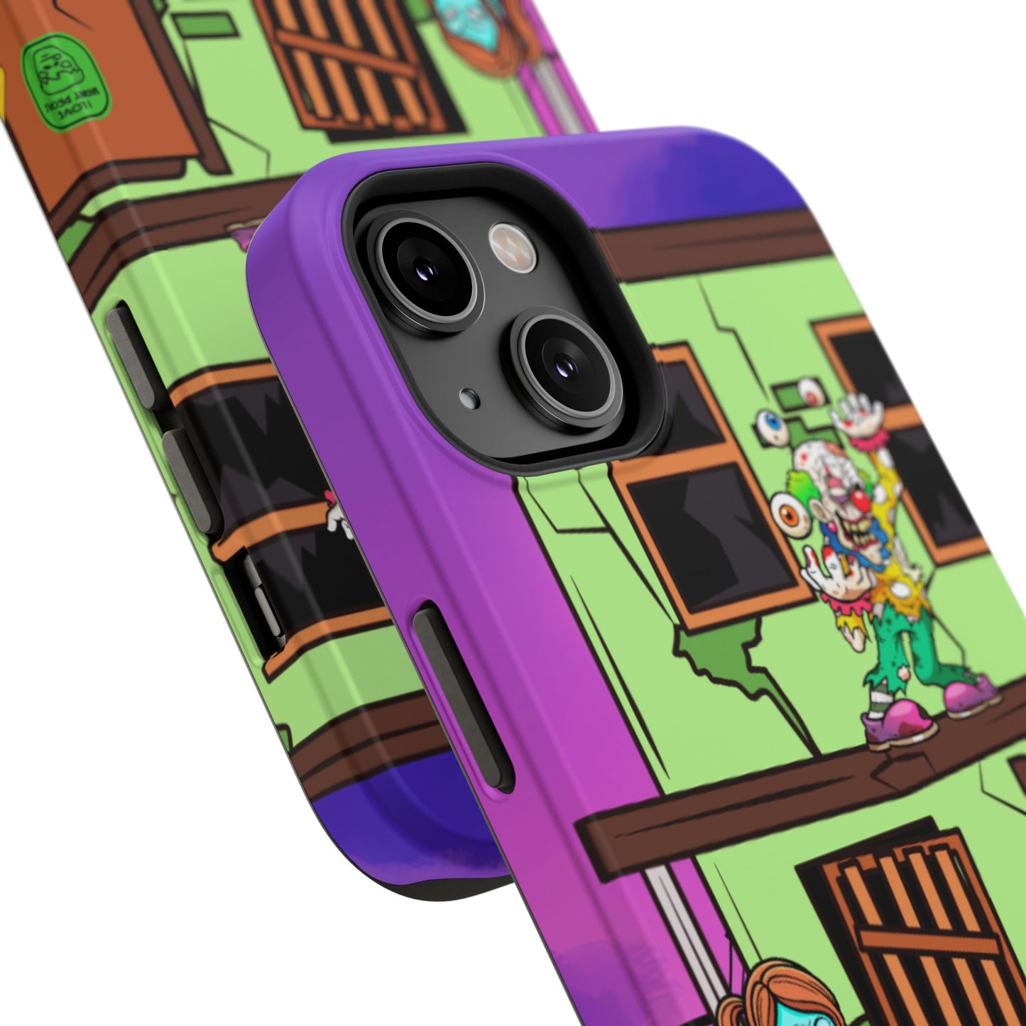 Zombie Arcade Phone Case — Colorful Cartoon Horror Impact-Resistant iPhone Cover
