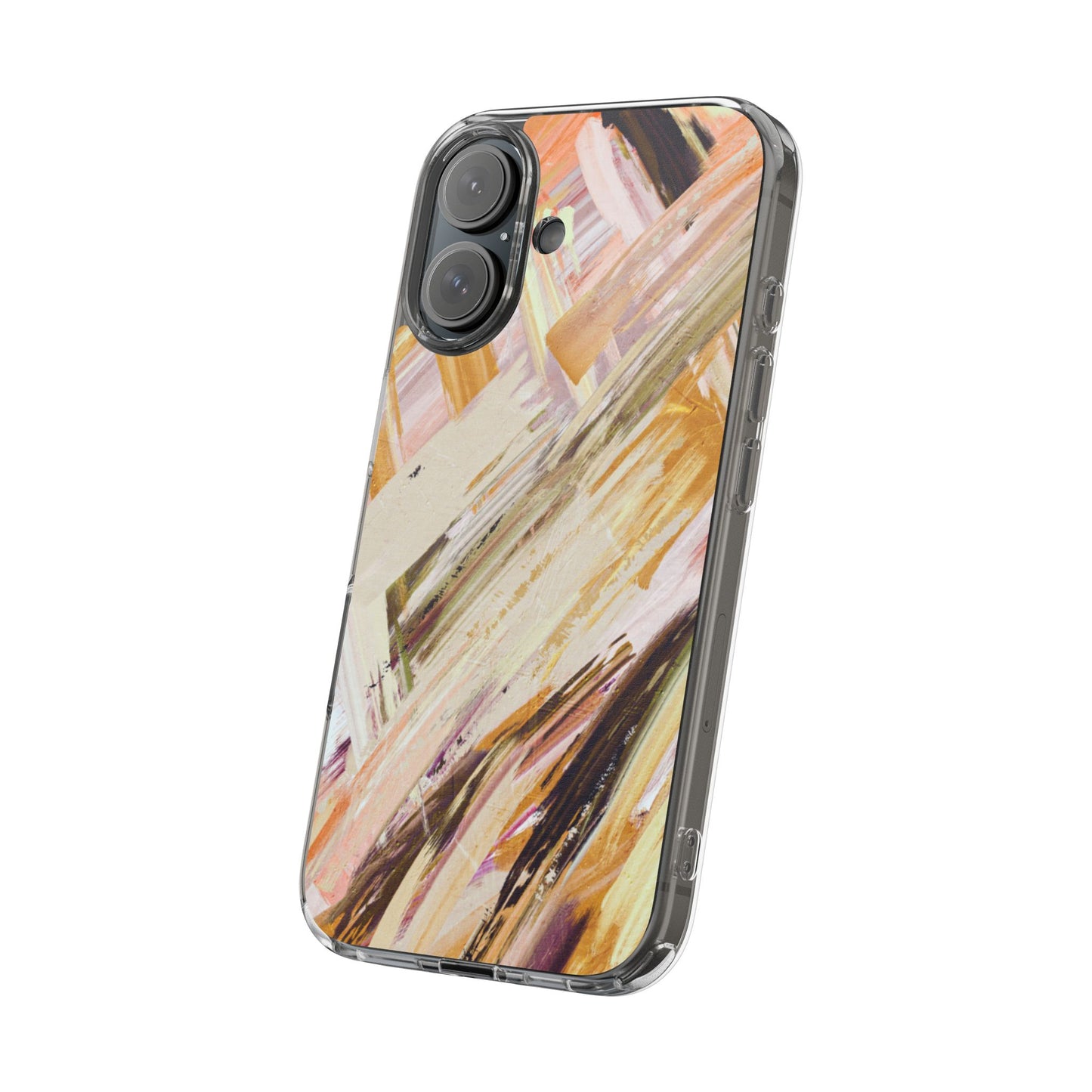 Clear Phone Case – Brush & Bronze