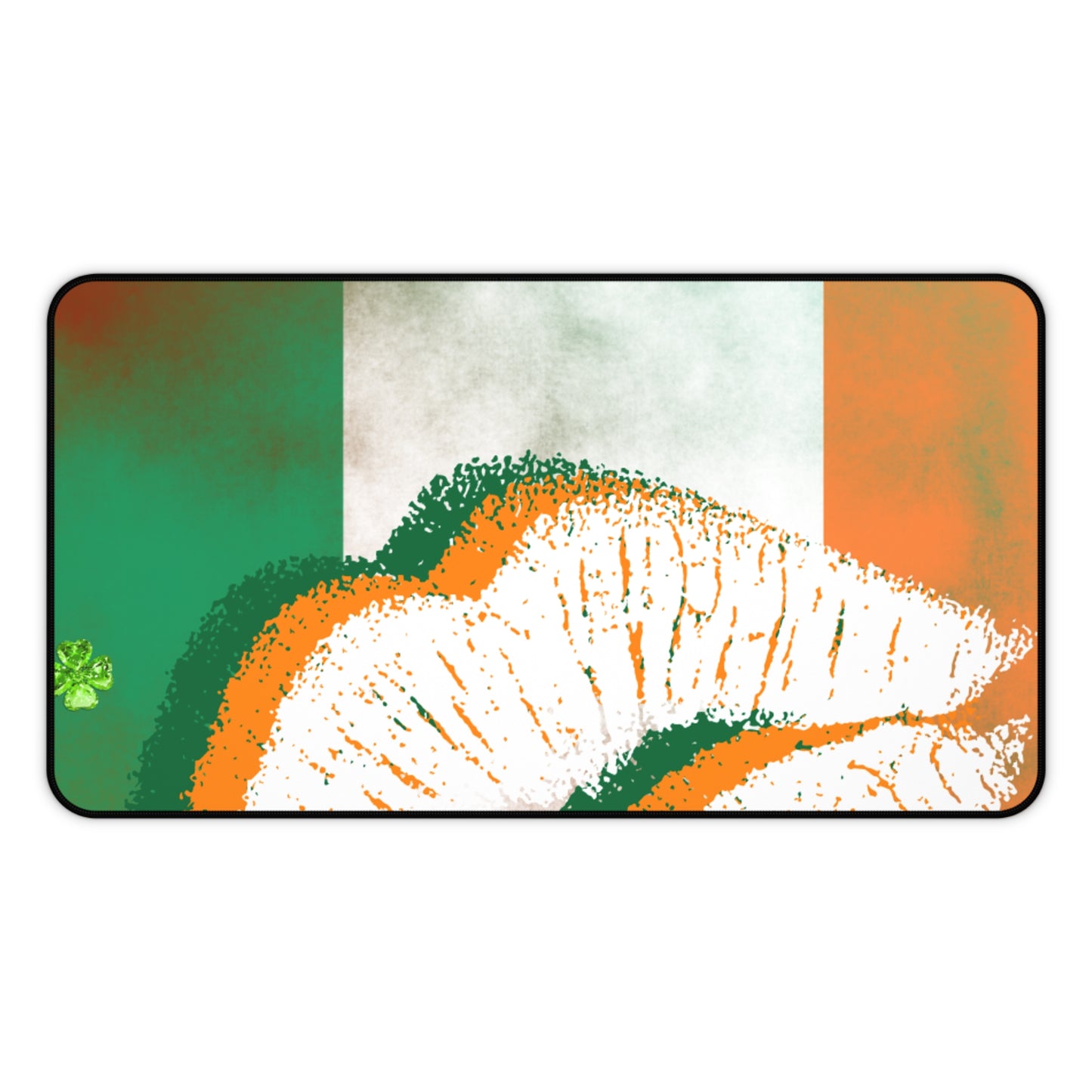 Neoprene Desk Mat – Irish Lip St. Patrick’s Day Design