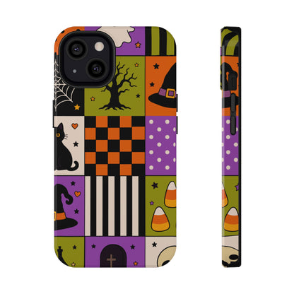Impact-Resistant Phone Case – Spooky Patchwork