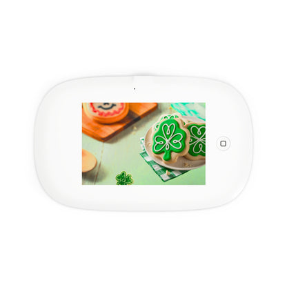 UV Phone Sanitizer + Wireless Charger – Shamrock Cookie St. Patrick’s Day Design
