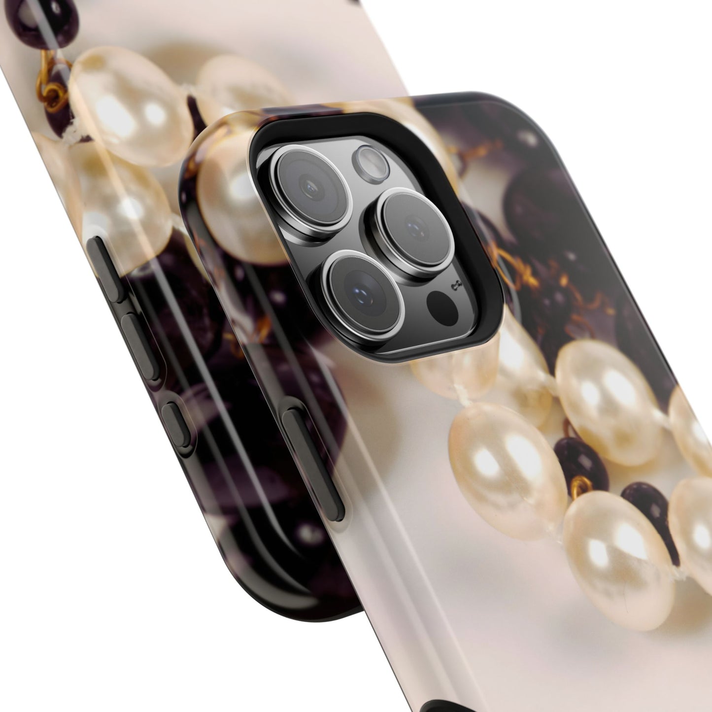 Wireless-Charging Compatible Case – Noir Pearl