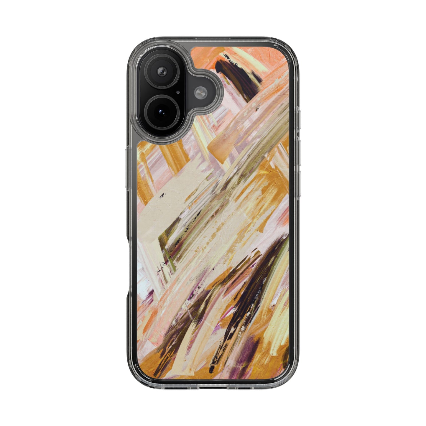 Clear Phone Case – Brush & Bronze