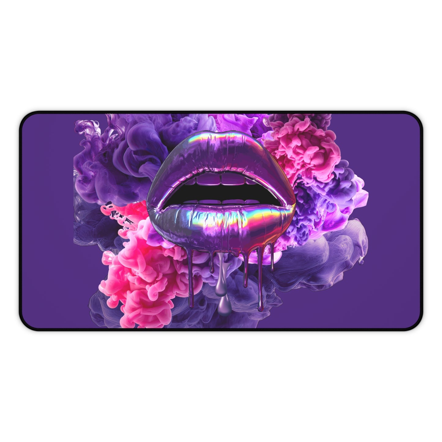 Neoprene Desk Mat – Purple Haze Lips