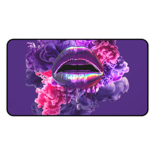 Neoprene Desk Mat – Purple Haze Lips