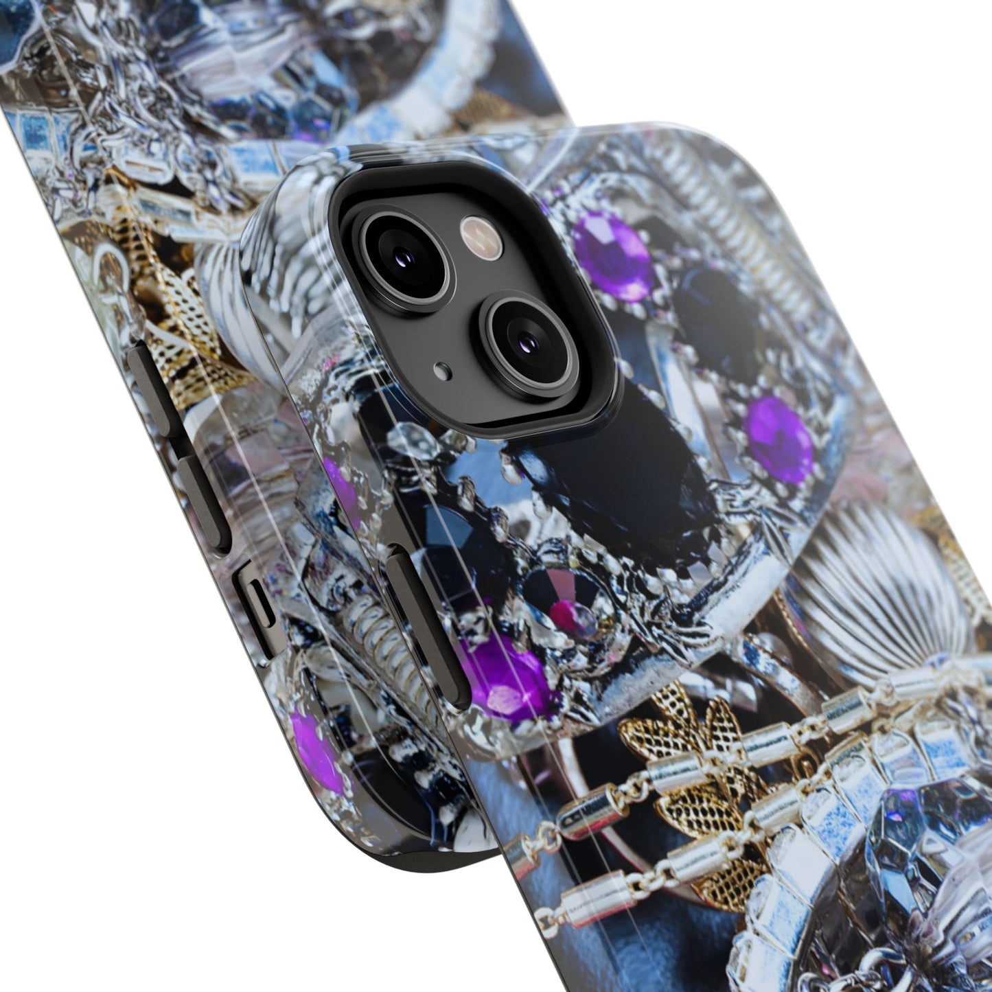 Impact-Resistant Phone Case – Chrome Jewel