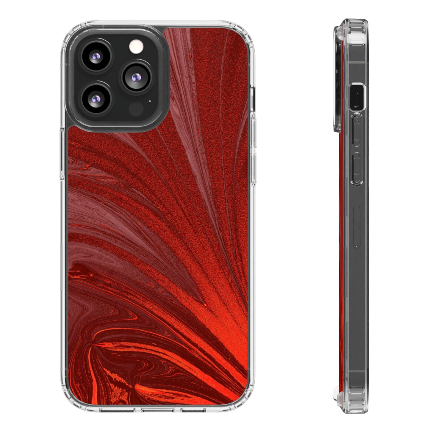 Clear Phone Case – Crimson Current