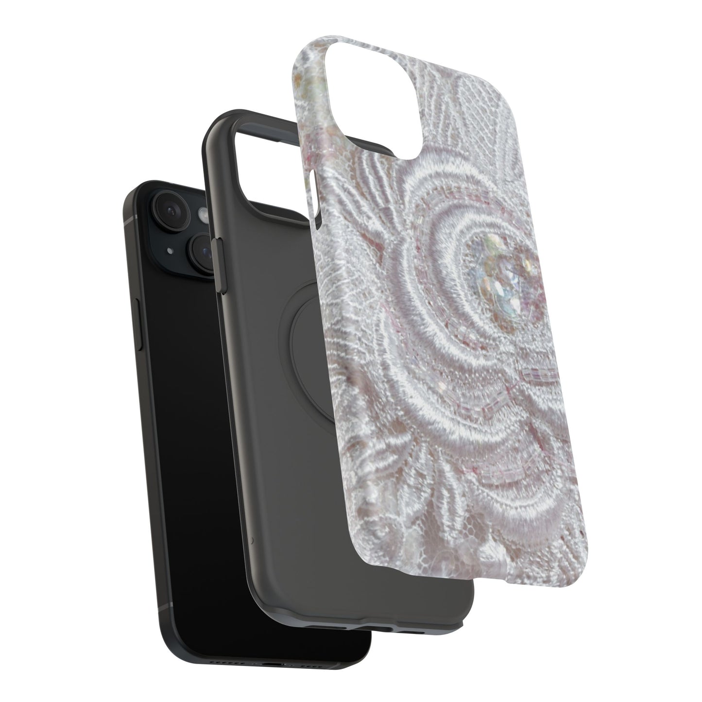 Impact-Resistant Phone Case – Lace Veil