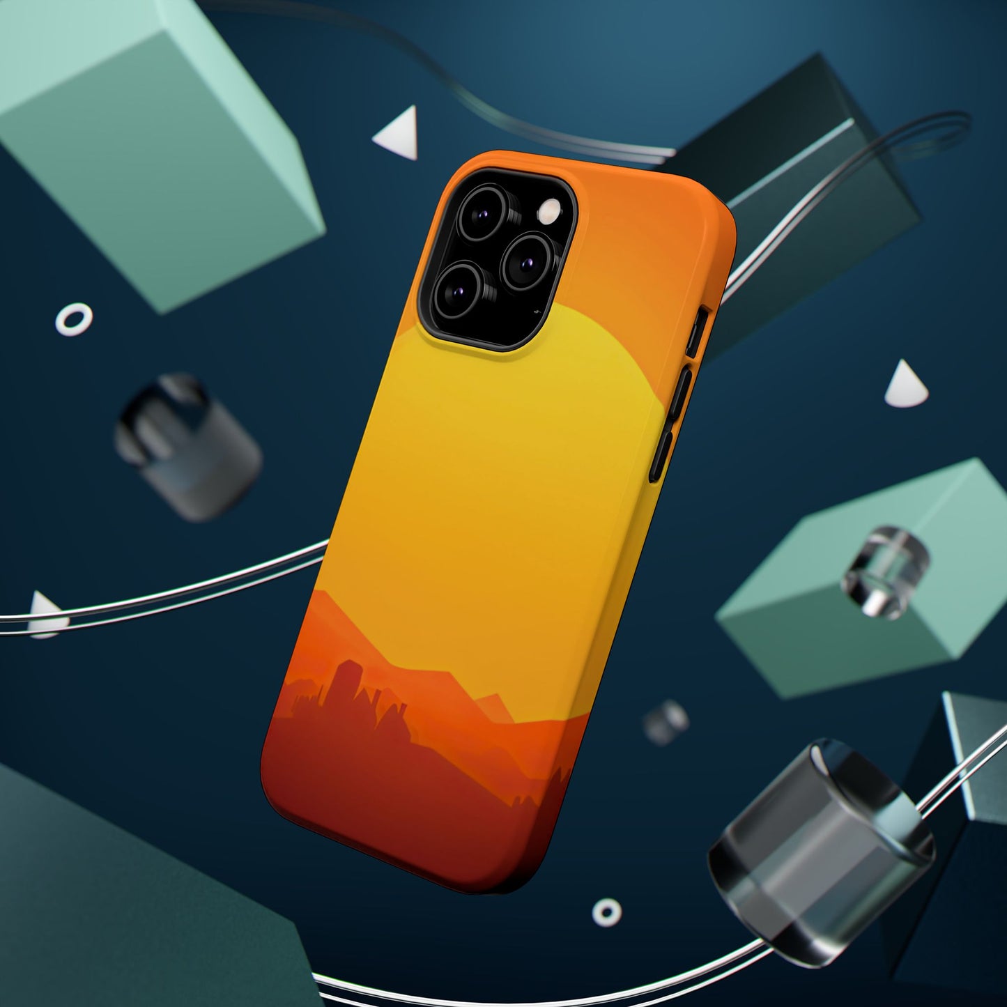 Wireless-Charging Compatible Case – Desert Sunrise