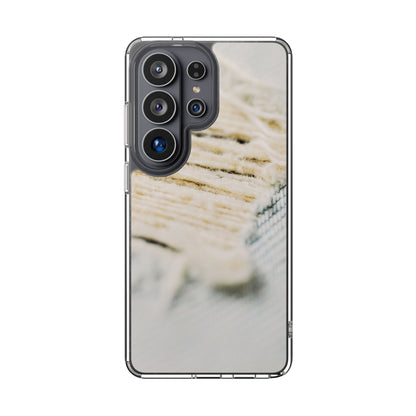 Clear Phone Case – Woven Warmth