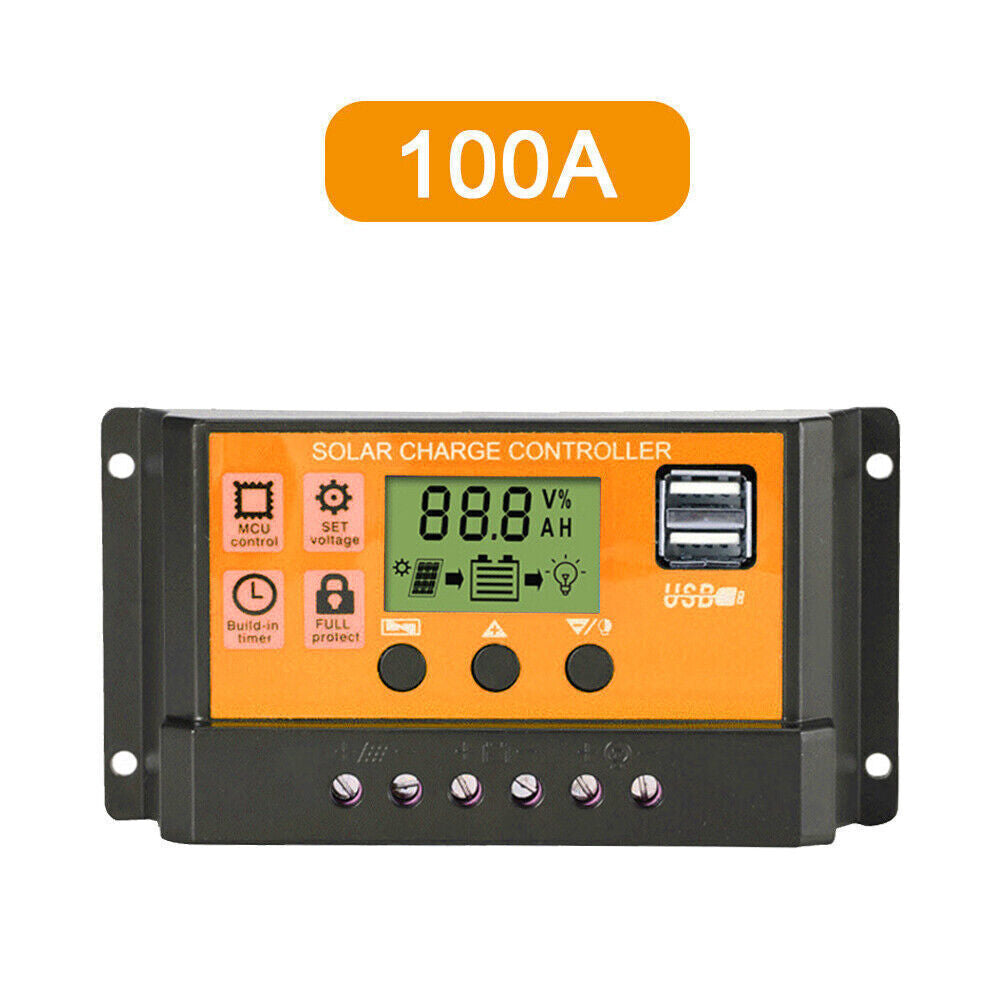 MPPT Solar Charge Controller: 30-100A 12V/24V - Auto Tracking