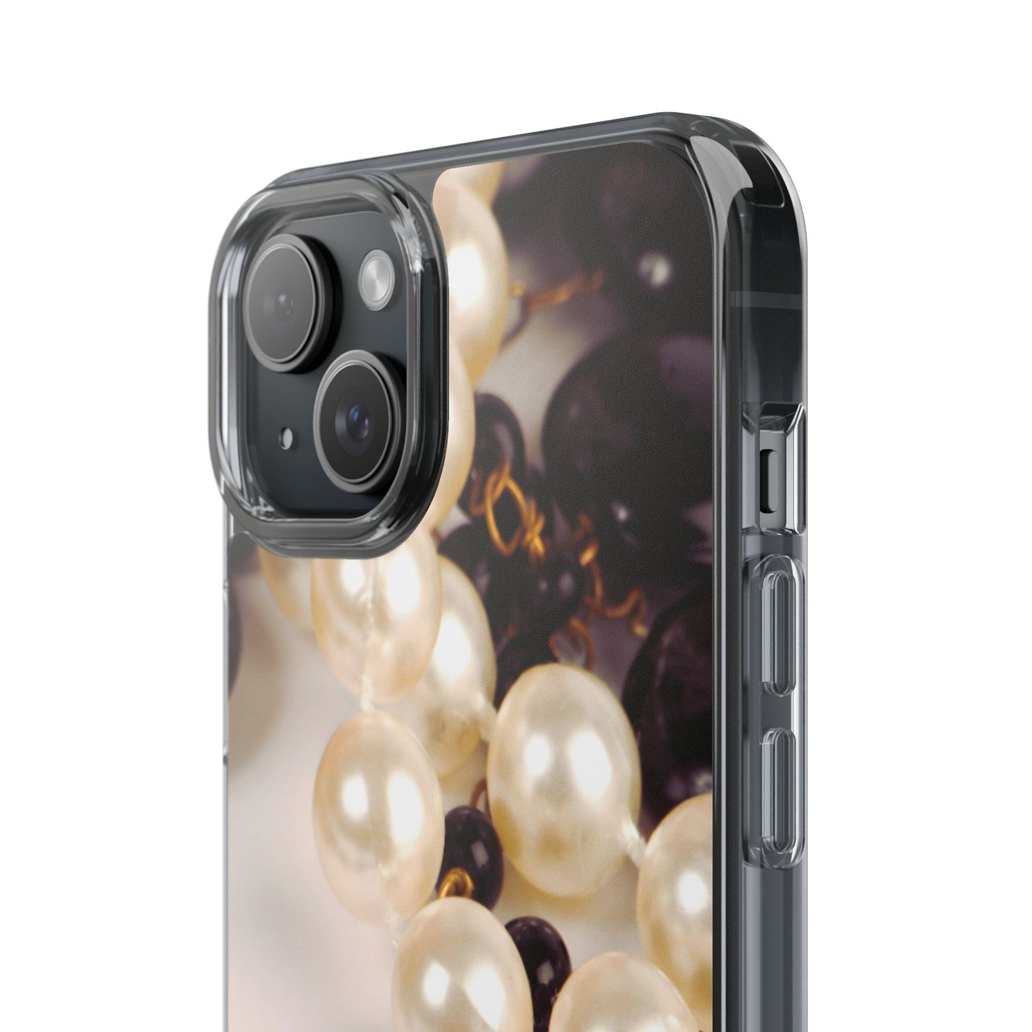 Clear Phone Case – Noir Pearl