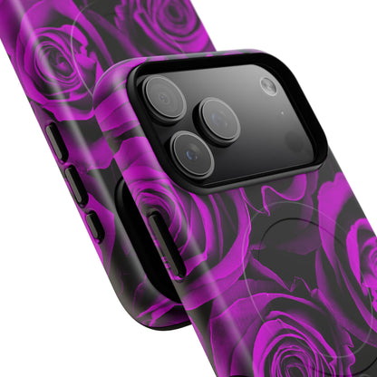 Protective Magnetic Phone Case – Amethyst Roses
