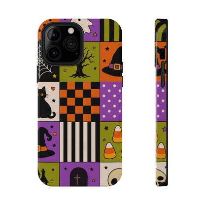 Impact-Resistant Phone Case – Spooky Patchwork