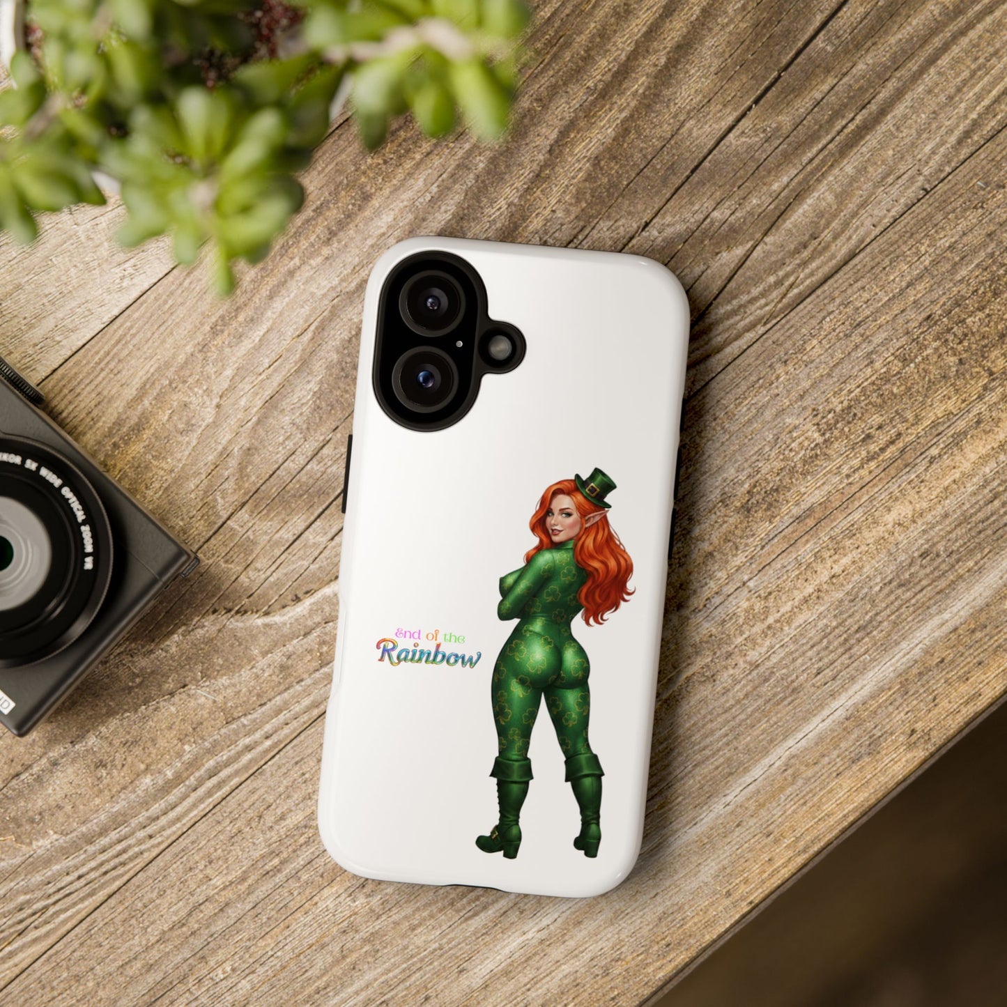Protective Phone Case – “End of the Rainbow” St. Patrick’s Day Pin-Up Design