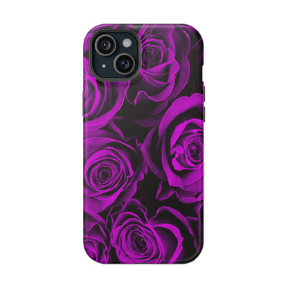 Wireless-Charging Compatible Case – Amethyst Roses