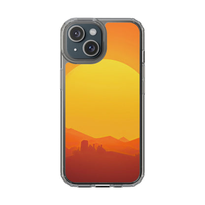 Clear Phone Case – Desert Sunrise