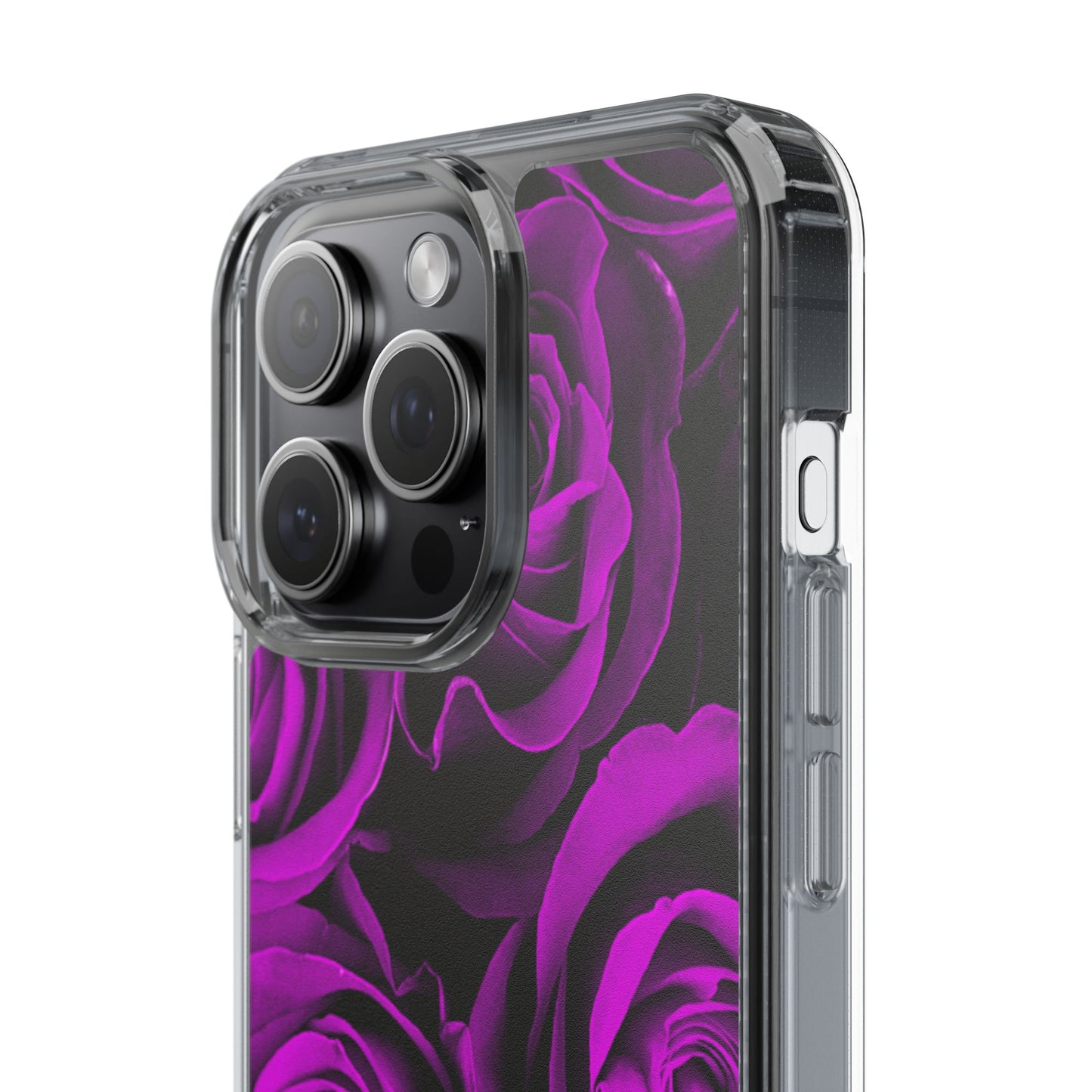Clear Phone Case – Amethyst Roses