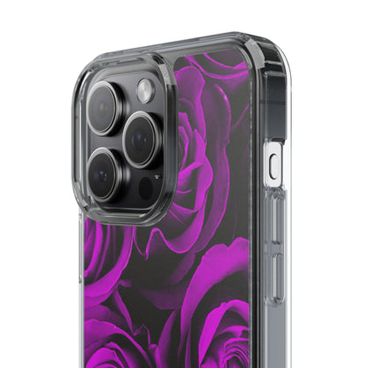 Clear Phone Case – Amethyst Roses