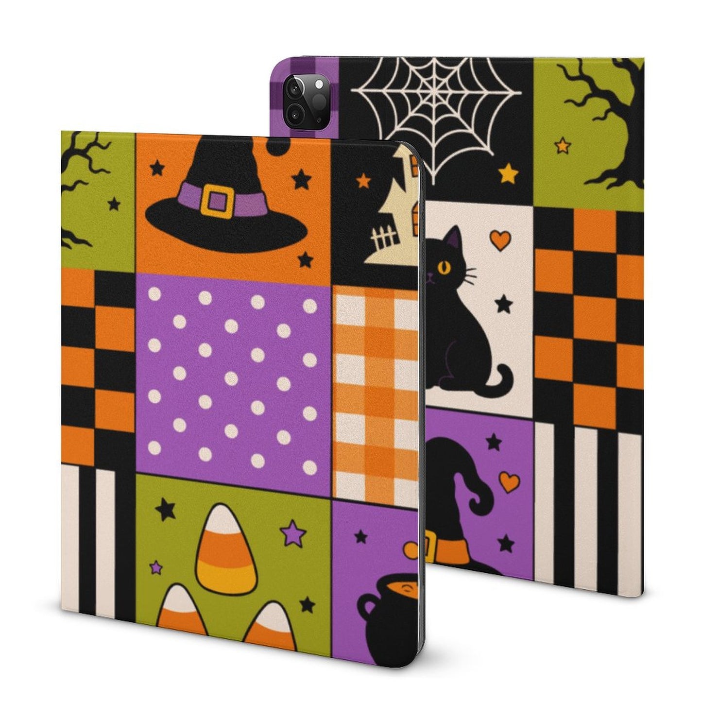 Book Style Tablet Case – Spooky Patchwork