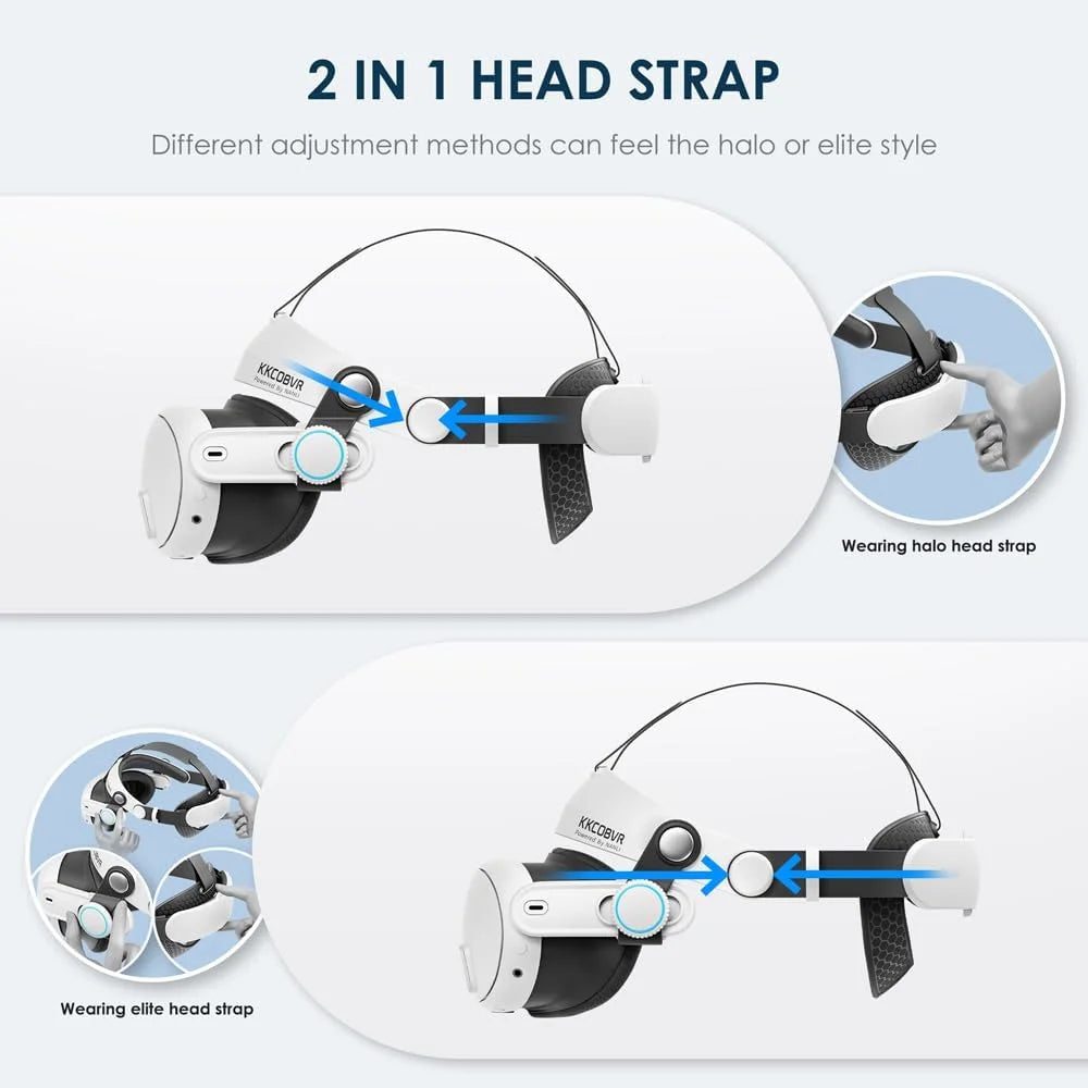 Q3 Halo Strap Compatible with Meta Quest 3 Enhanced Comfort, Replacement Elite Head Strap for Oculus 3 by Adjusting the Side Knobs