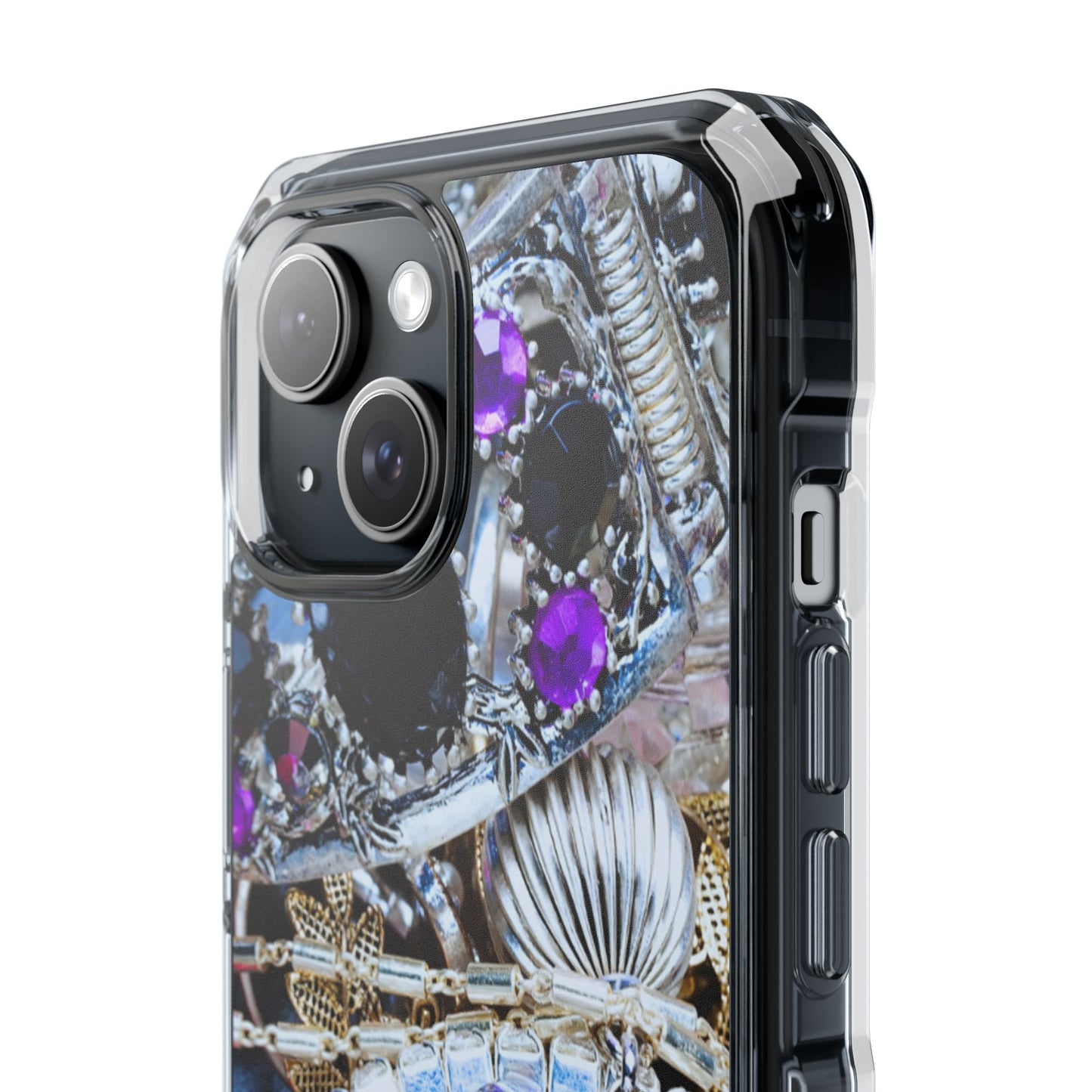 Clear Magnetic Phone Case – Chrome Jewel