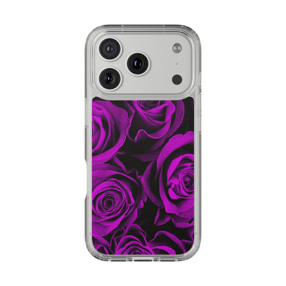 Clear Phone Case – Amethyst Roses