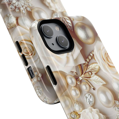 Protective Magnetic Phone Case – Ivory Opulence