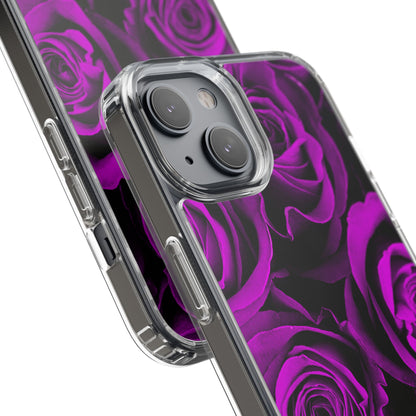 Clear Phone Case – Amethyst Roses
