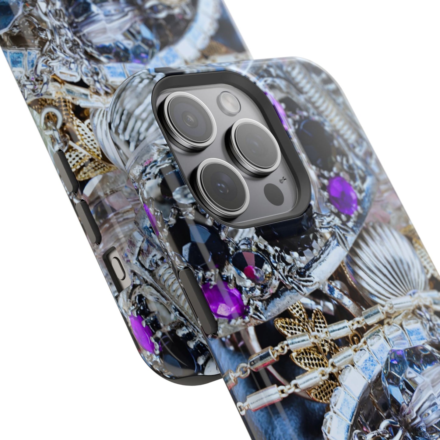 Impact-Resistant Phone Case – Chrome Jewel