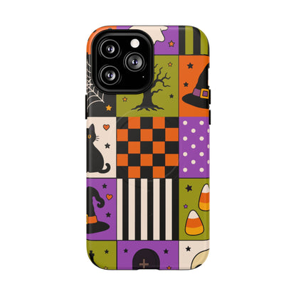 Protective Magnetic Phone Case – Spooky Patchwork