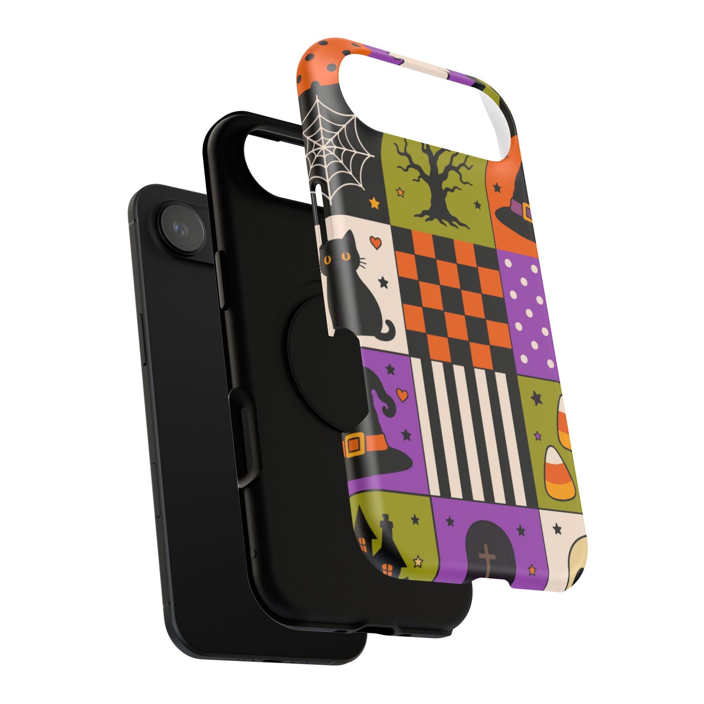 Impact-Resistant Phone Case – Spooky Patchwork