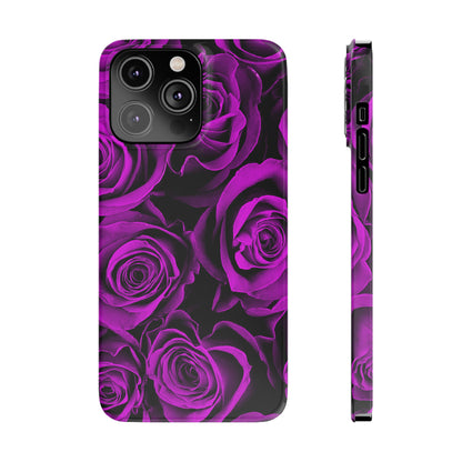 Slim Phone Case – Amethyst Roses