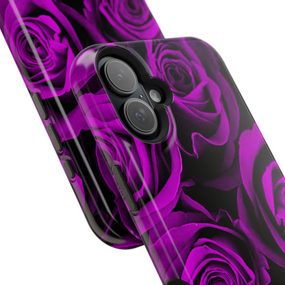 Impact-Resistant Phone Case – Amethyst Roses