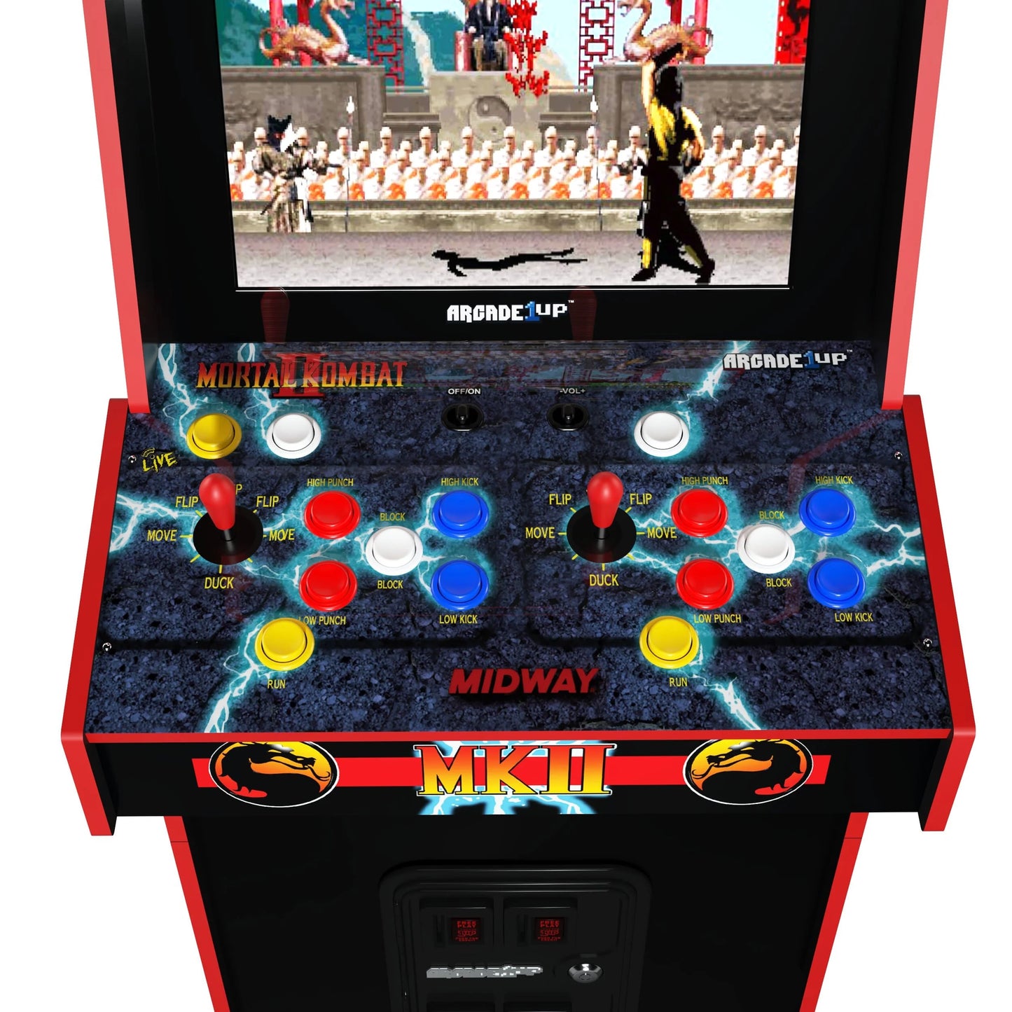 Mortal Kombat II Deluxe Arcade Game with 5-Foot-Tall Full-Size Stand-Up Cabinet, Black