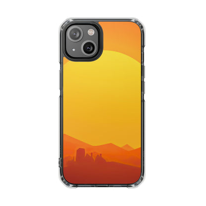 Clear Magnetic Phone Case — Desert Sunrise