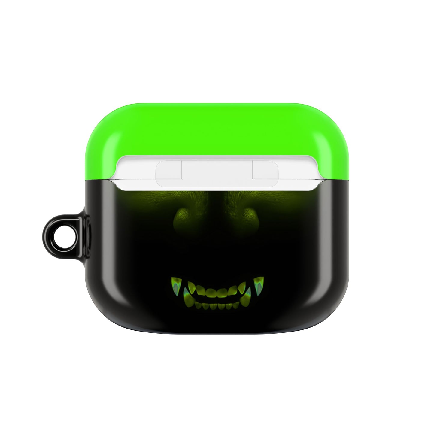 Wireless Earbud Case Cover – Neon Green Monster Eyes