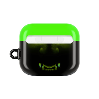 Wireless Earbud Case Cover – Neon Green Monster Eyes