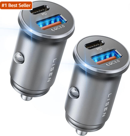 LISEN 54W Car Phone Charger USB C, Cigarette Lighter Adapter, Car Accessories Fo