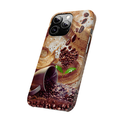 Slim Phone Case – Love at First Sip – Compatible with iPhone 11–17 Series