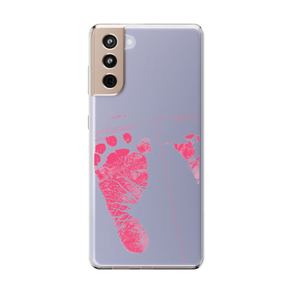 Clear Phone Case – Mom’s Little Pink Footprints