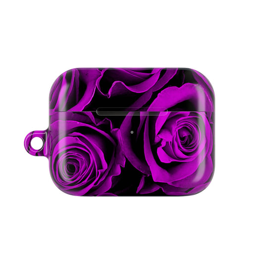 Earbud Case Cover – Amethyst Roses