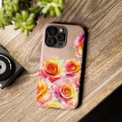 Protective Phone Case – Sunset Roses