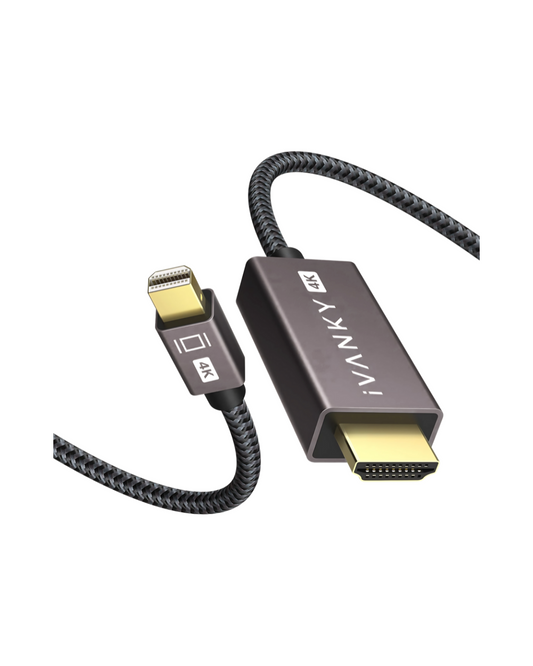 6ft Mini DisplayPort to HDMI Cable - 4K@30Hz for MacBook/Surface Pro