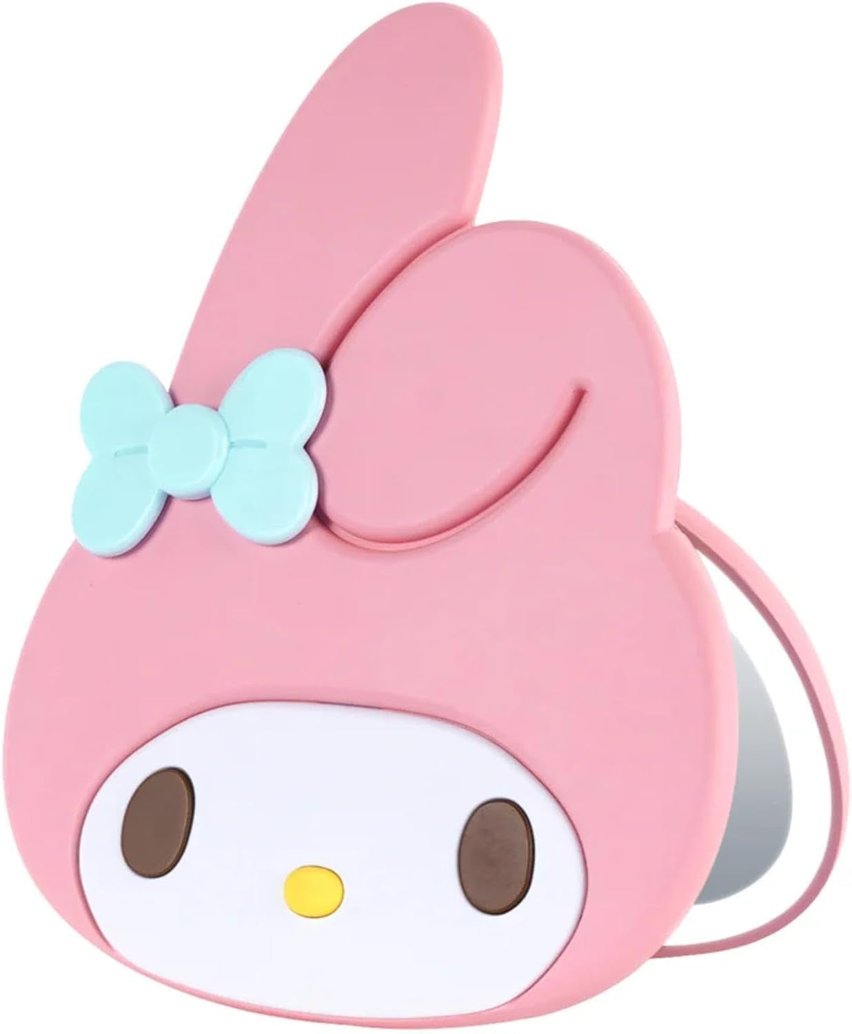 Impressions Vanity My Melody LED Compact Mirror for Purse, Travel Lighted Makeup Mirror with 3X Magnification, Adjustable Brightness, Soft Touch Sensor Button, and My Melody Figural Shaped Design