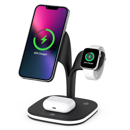 3-in-1 Wireless Charging Stand – Fast Charger for Phone, Headphones & Watch